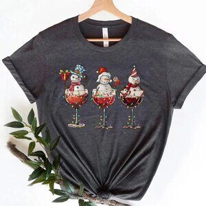 Drink Drank Drunk Shirt, Wine Lover Shirt, Funny Santa Claus Christmas Tee, Beer